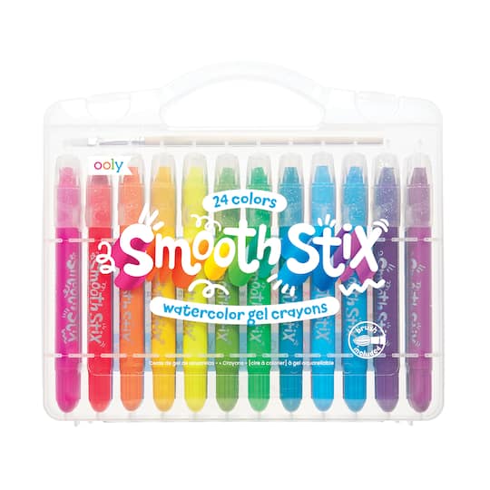 OOLY Smooth Stix Watercolor Gel Crayons, 24ct.